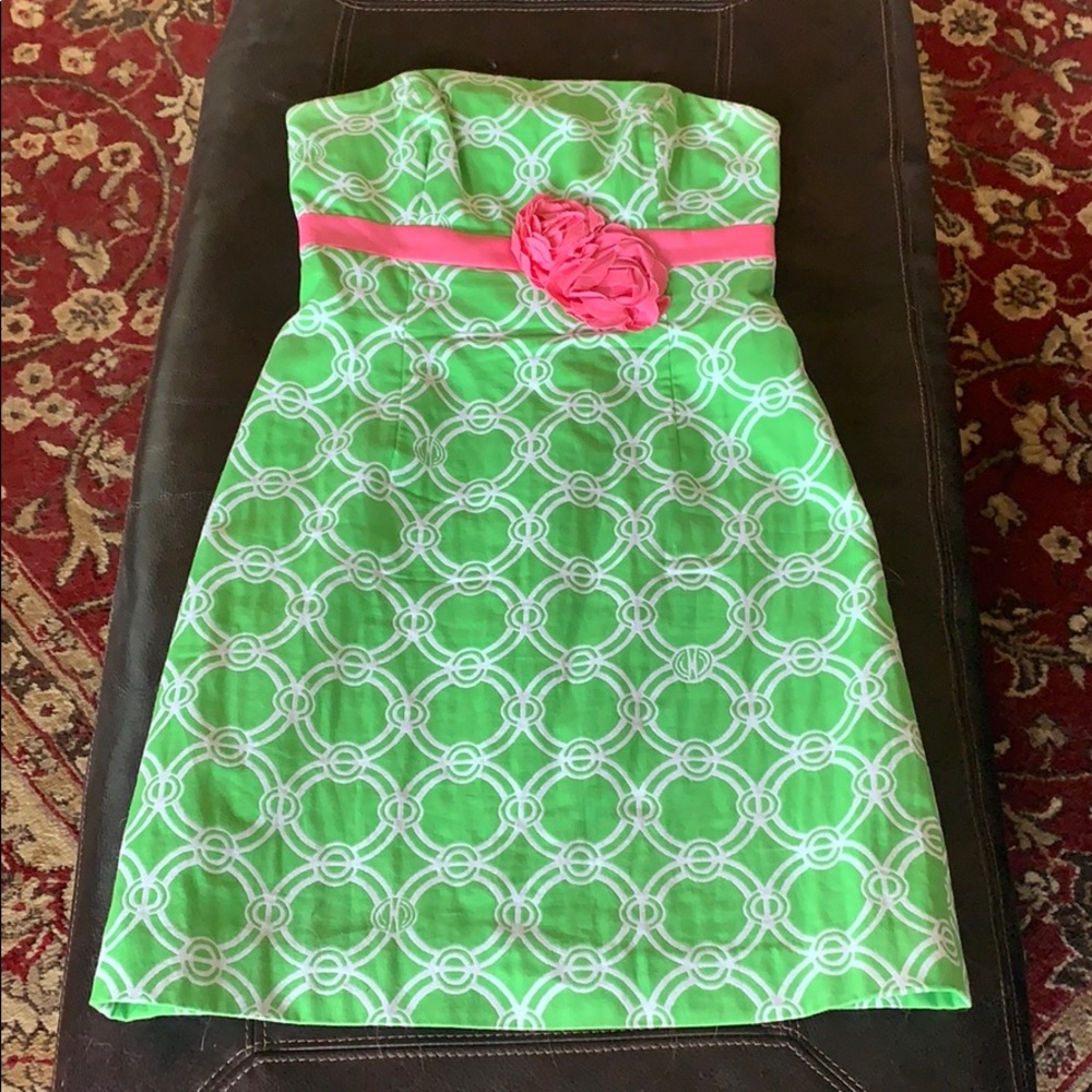 Lilly Pulitzer strapless dress, size 4!